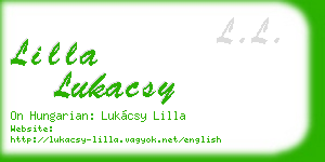 lilla lukacsy business card